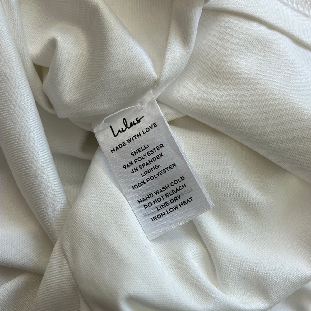 Lulu's Beyond Classy White Satin Halter Mini Dress - Picture 7 of 9